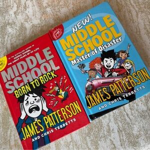 Middle School Book Set by James Patterson - Red and Blue Covers